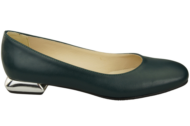 Flache Frauen Schuhe Malachit Dekorative Ferse Naturleder 209 ElitaBut