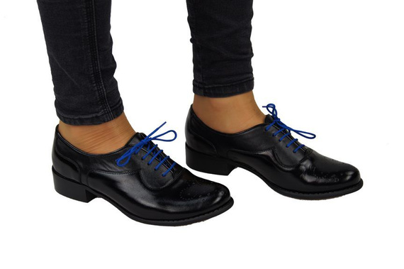 Schuhe Schnürschuhe, Naturleder, Schwarz, glänzend Damen 953 ElitaBut