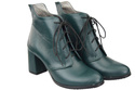 Winter-Schnürstiefel für Damen, Naturleder, Malachite 174, von ElitaBut