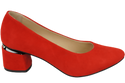 Damenschuhe Pumps Rot, natürliches Wildleder 143 von ElitaBut