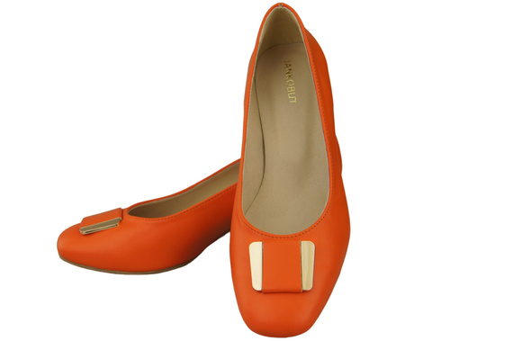 Damenschuhe Pumps Naturleder 187 Orange ElitaBut
