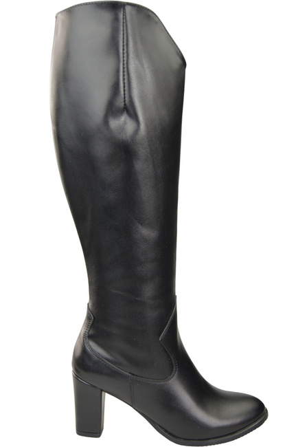 Stilvolle Damen Schwarz Stiletto Stiefel Naturleder 211 ElitaBut