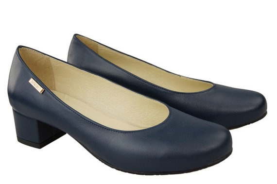 Damenschuhe Pumps Naturleder 116 Marineblau ElitaBut