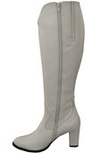 Stilvolle Damen Weiß Stiletto Stiefel Naturleder 211 ElitaBut