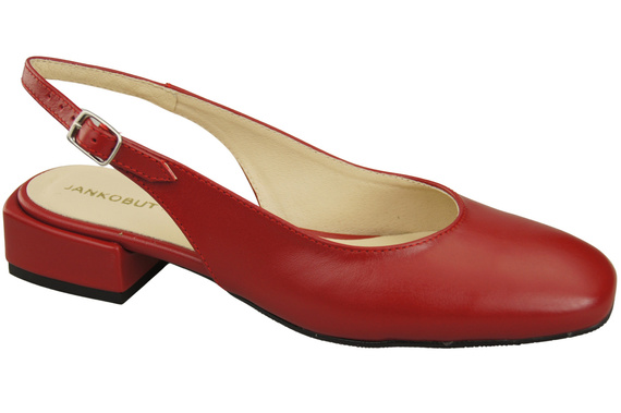 Damen Schuhe Sandalen Rot Flacher Absatz Naturleder 206 ElitaBut