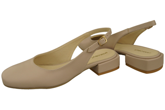 Damen Schuhe Sandalen Cappuccino Blass Flacher Absatz Naturleder 206 ElitaBut