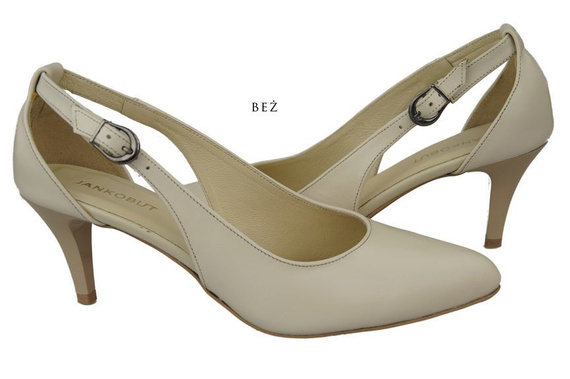 Damenschuhe Sandalen Niedriger Absatz, Naturleder, Beige 973 ElitaBut