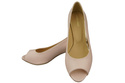 Damenschuhe PEEP TOE Pumps, Puderrosa, Naturleder mit beschichtetem Absatz 192 ElitaBut