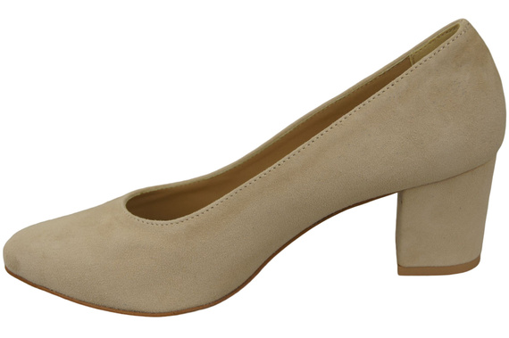 Damenschuhe Beige Pumps, natürliches Wildleder 106 ElitaBut