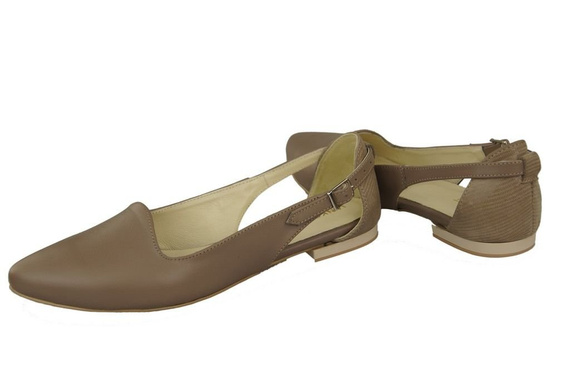Schuhe Damen Sandalen Cappuccino Naturleder 127 ElitaBut