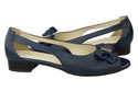Schuhe Damen Sandalen Marineblau Naturleder 994 ElitaBut