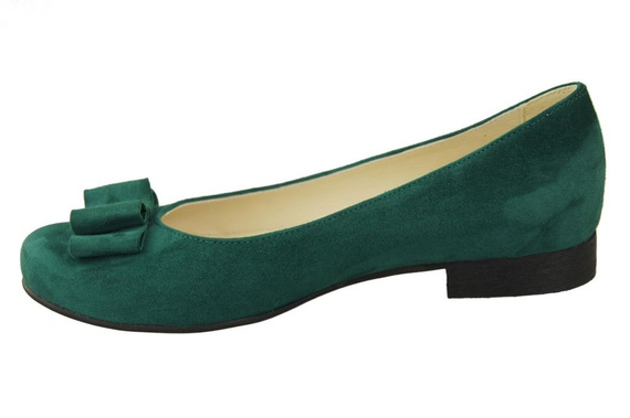 Damenschuhe Ballerinas Malachit Naturleder Wildleder 126 ElitaBut