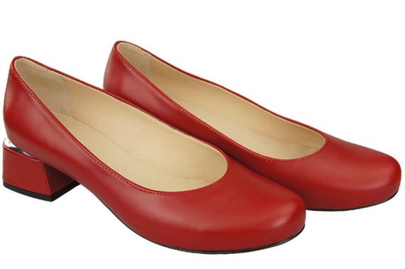 Damenschuhe Pumps Naturleder 159 Rot ElitaBut