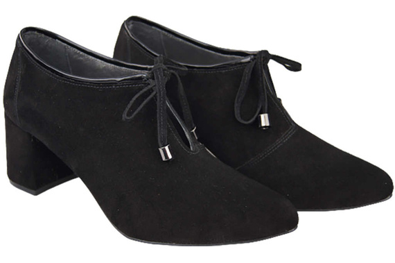 Damenschuhe Brogues Schuhe Schwarz Naturveloursleder 183 ElitaBut