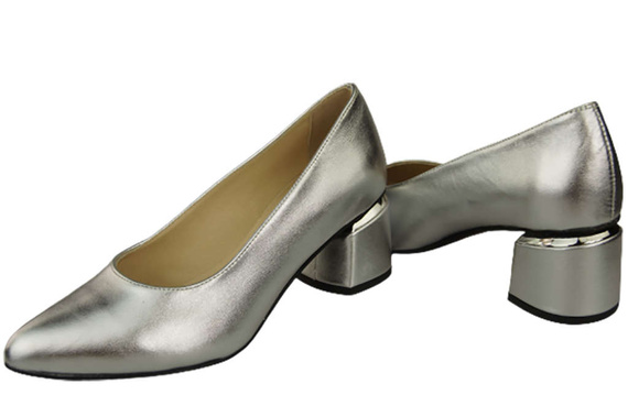 Damenschuhe Silber Pumps Naturleder 143 ElitaBut