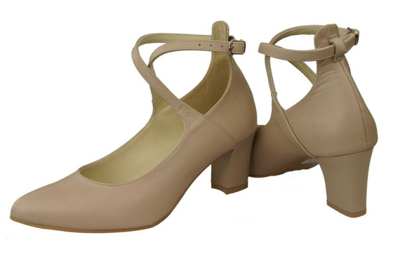 Damenschuhe Cappuccino-Pumps Naturleder 118 ElitaBut