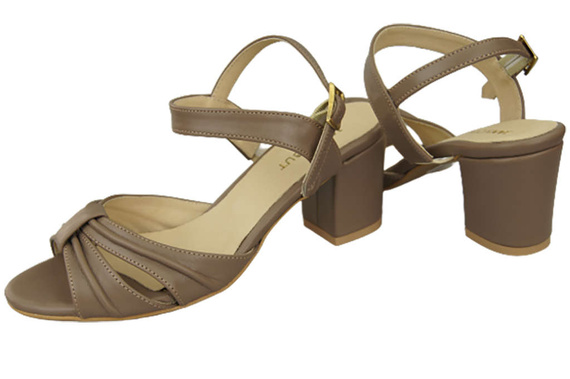 Damenschuhe Cappuccino Sandalen Naturleder 168 ElitaBut