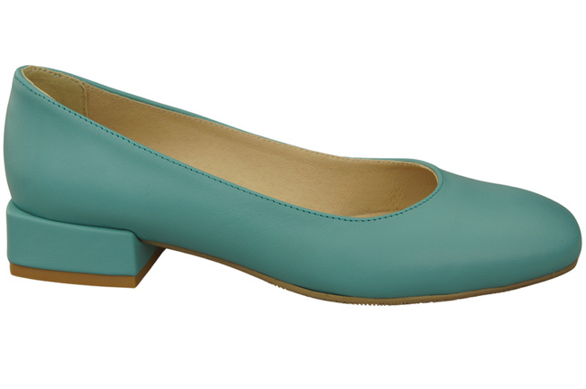 Bequeme Frauen Schuhe Türkis Flats Natural Leder 204 ElitaBut