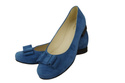 Damenschuhe Ballerinas Blau, Naturleder, Wildleder 126 ElitaBut