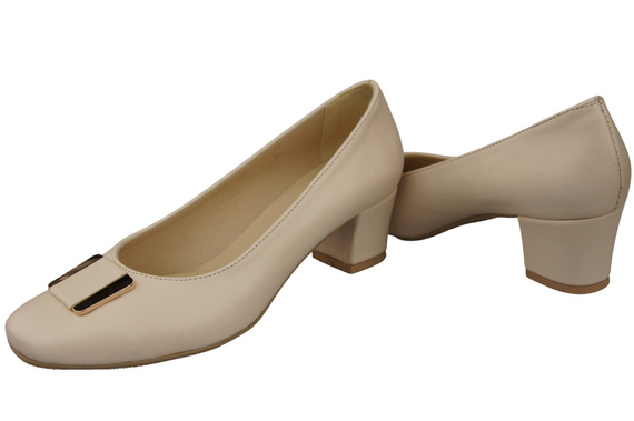 Damenschuhe Pumps Naturleder 187 Beige ElitaBut