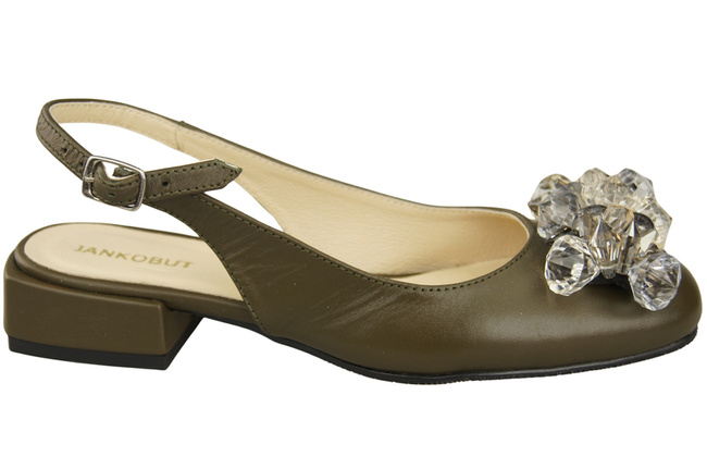 Damen Schuhe Olive Sandalen mit Kristallen Naturleder 215 ElitaBut