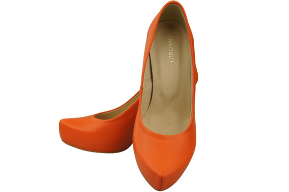 Damen Footwear Orange Stiletto Pumps Naturleder 205 ElitaBut