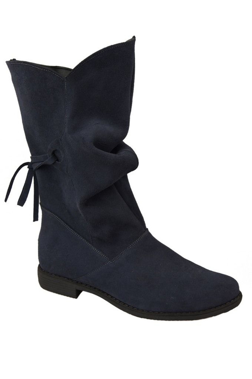 Schuhe Damenstiefel Frühling / Herbst, natürliches Veloursleder, Graphit 999 L ElitaBut