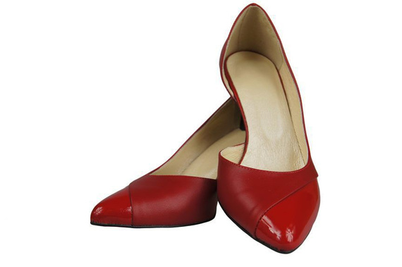 Damenschuhe Pumps, Naturleder, Rot 898 ElitaBut