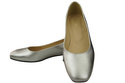 Bequeme Frauen Schuhe Silber Flats Natural Leder 204 ElitaBut