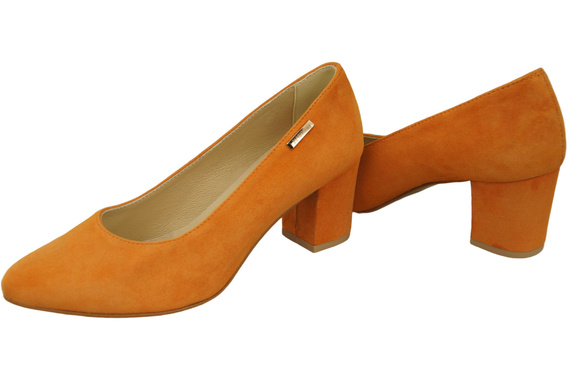 Damenschuhe Pumps Orange Naturleder Wildleder 106 ElitaBut