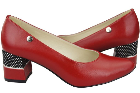 Damenschuhe Rote Pumps, Naturleder 142 ElitaBut