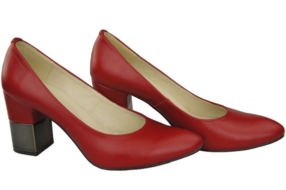 Damenschuhe Rote Pumps, Naturleder 144 ElitaBut