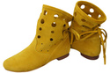 Schuhe Damen-Stiefeletten, natürliches Veloursleder, Lemon 160 ElitaBut