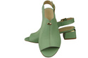 Damenschuhe Sandalen Mint, goldene Schnalle, Naturleder 198 ElitaBut