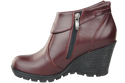 Damenschuhe Keilstiefel, Naturleder, Burgund 739 ElitaBut
