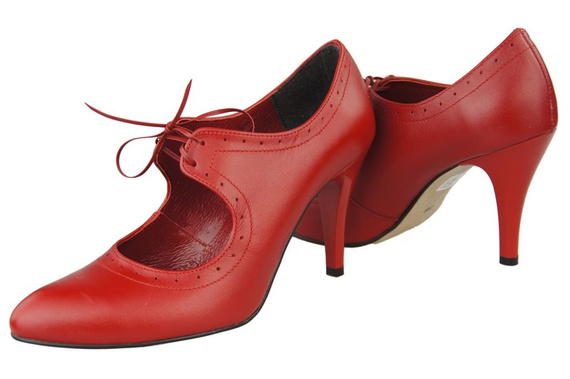 Damenschuhe Pumps Naturleder Rot 553 ElitaBut