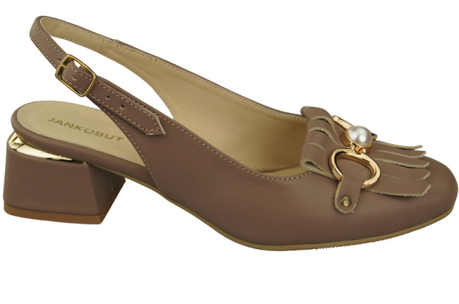 Damenschuhe Cappuccino Dunkel Sandalen mit Fransen verziert Naturleder 208 ElitaBut