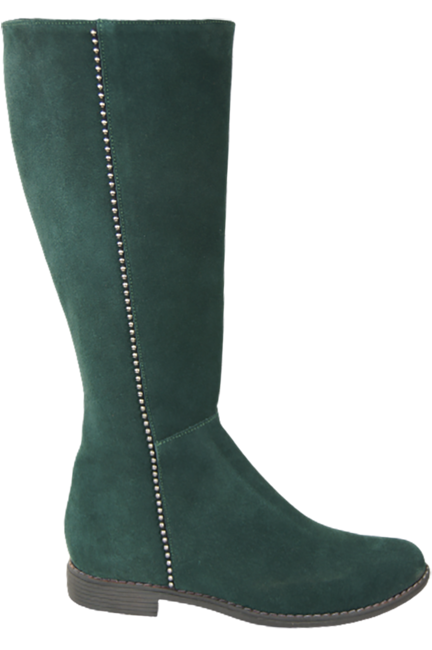 Schuhe Damenstiefel, Naturleder, Velour 153, Malachit ElitaBut