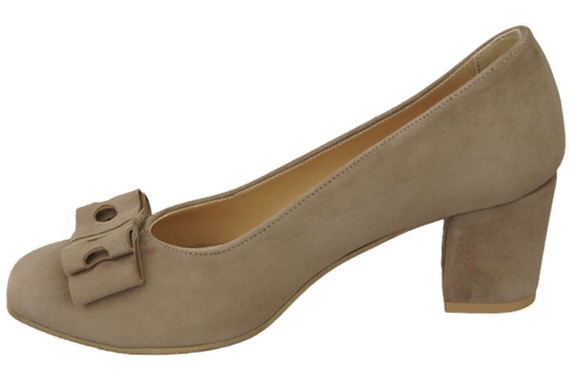 Damenschuhe Cappuccino-Pumps Natürliches Wildleder 163 ElitaBut