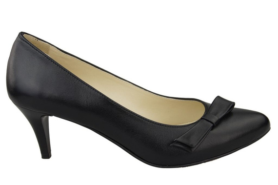 Damenschuhe Pumps Naturleder Schwarz 989 ElitaBut