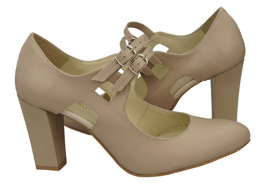 Damenschuhe Cappuccino Grain Pumps Naturleder 105 ElitaBut