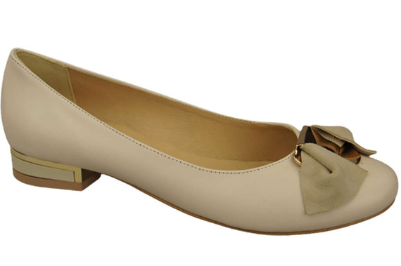 Damen Ballerinas, Naturleder, Beige 894 ElitaBut