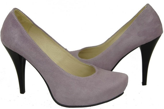 Damenschuhe Pumps Lila Naturleder Wildleder 644 ElitaBut