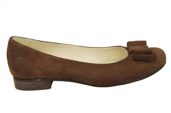 Damenschuhe Ballerinas Braun, Naturleder, Wildleder 126 ElitaBut