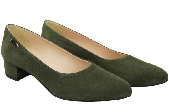 Bequeme Damen-Schuhe Khaki aus echtem Veloursleder 220 Z ElitaBut
