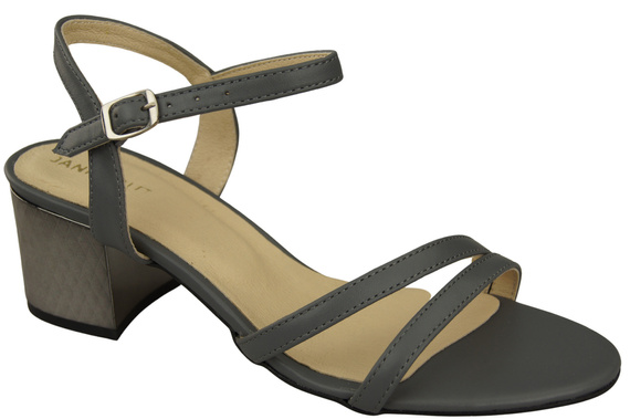 Damenschuhe Graues Naturleder 197 Sinnlich freizügige Fußsandalen ElitaBut