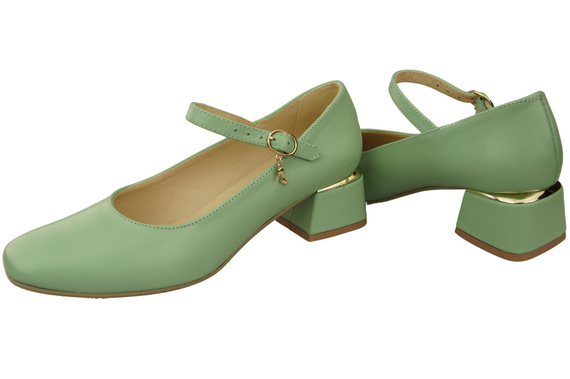 Damenschuhe Minze Riemchenpumps Naturleder 202 ElitaBut