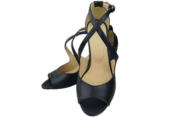 Damenschuhe Sandalen Marineblau Naturleder 186 ElitaBut