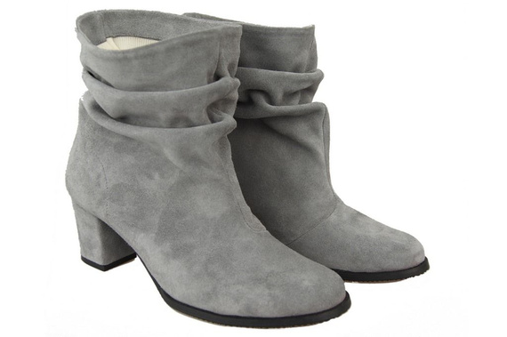 Damenschuhe Stiefeletten, Naturleder, Grau 986 ElitaBut