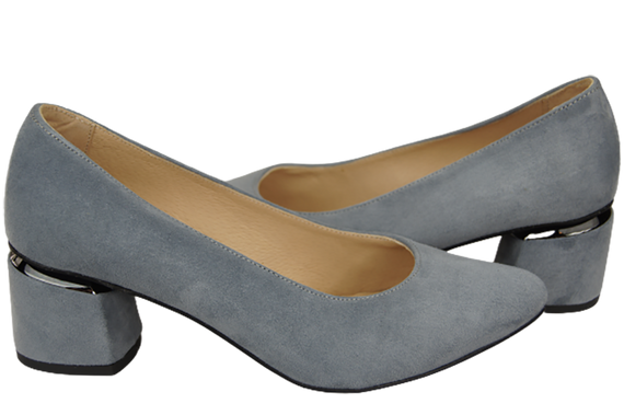 Damenschuhe Pumps Grau Natürliches Wildleder 143 Von ElitaBut